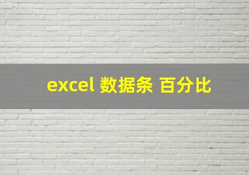 excel 数据条 百分比